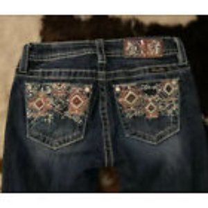 Miss Me Jeans Girls size 12 Skinny Embellished Rhi